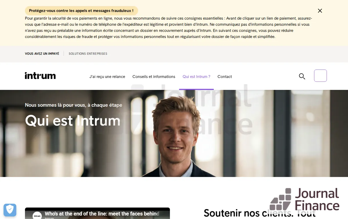 Capture : Qui est Intrum | Intrum France